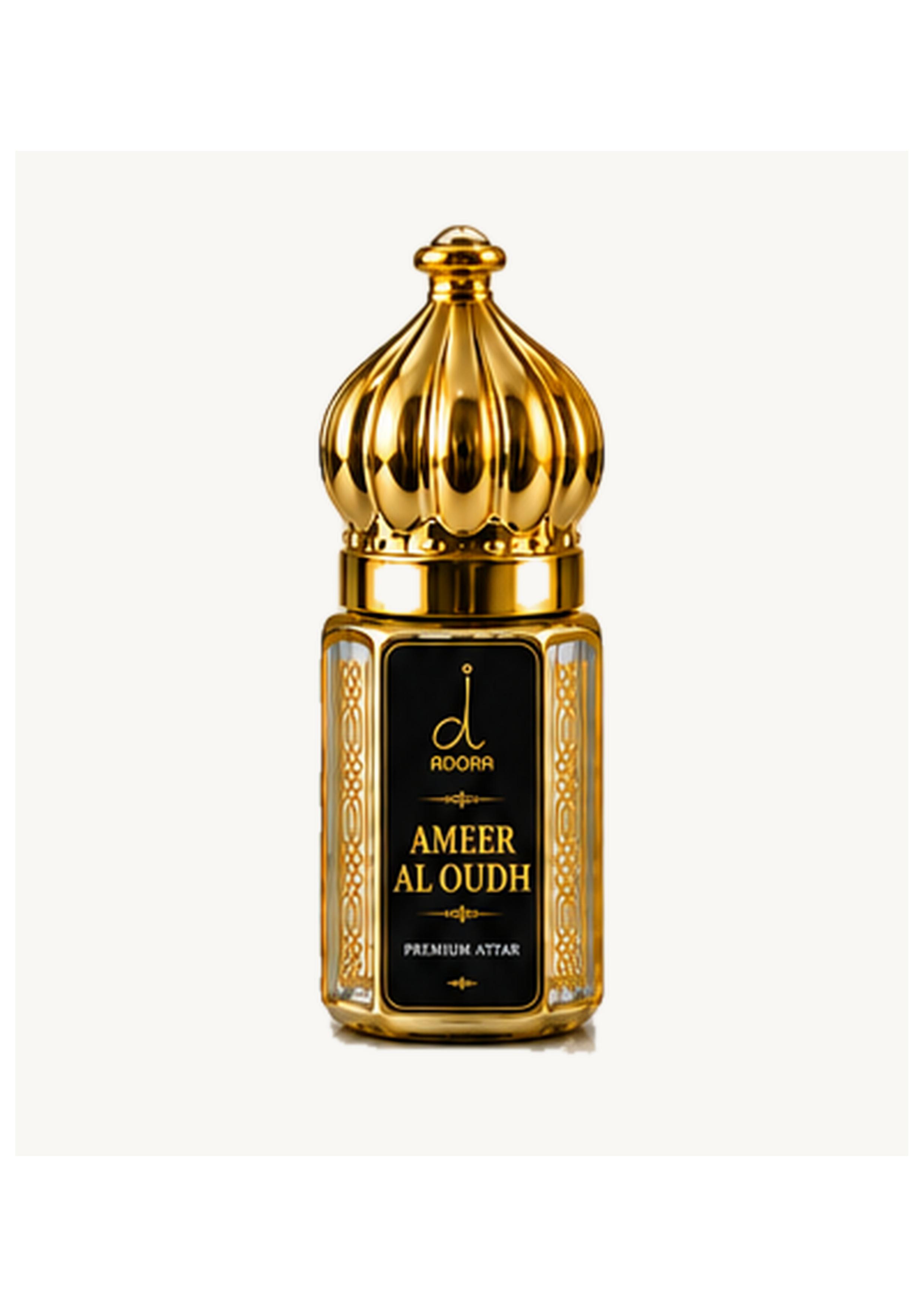 Traditional attar oil bottle